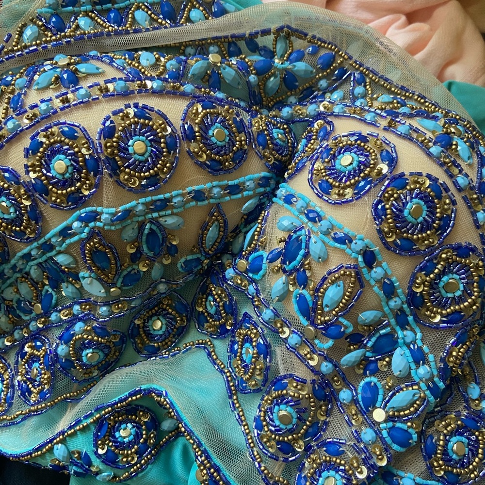 Sexy JOVANI blue dress - Picture 7 of 9